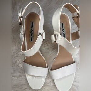 Karl Lagerfeld Elegant White Sandals